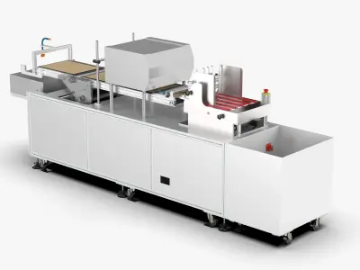 Automatic Carton QR Code Visual Inspection Assembly Line 3D model