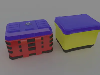 box case isky ammo army battle cargo cases container crate 3D model