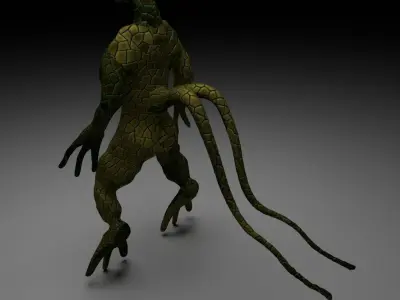 Alien Reptile 1 - Material a Free low-poly 3D model