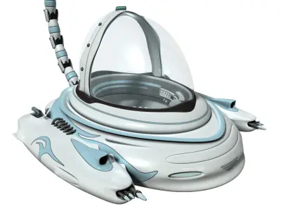 Spaceship - Cartoon 3D model