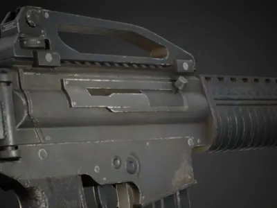 SS2 Assault Rifle Free low-poly 3D model