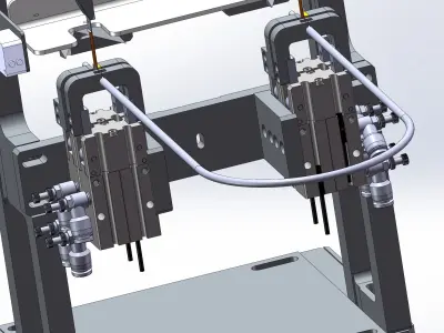 Copper foil fitting cutting mechanism 3D model