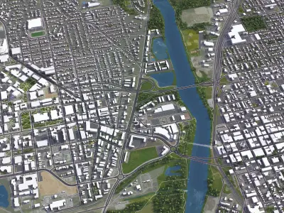 Lafayette Low-poly 3D model