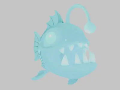 Ghost Anglerfish 3D Model Low-poly 3D model