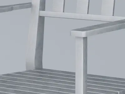 Stell Chair Outdoor AngsoLow Poly VR Low-poly 3D model