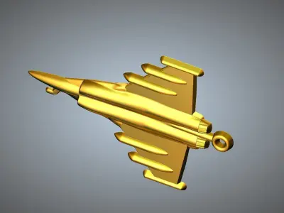 Rafele gold fighter jet 3D print model