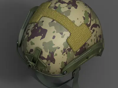 Helmet scifi military combat 3d model low poly Low-poly 3D model