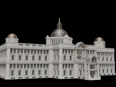 Modular Neoclassical Building Kit 3D model