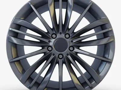 Style 332 wheel ferric gray Mid Poly Low-poly 3D model