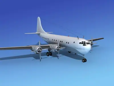 Boeing 377 Unmarked 3D model