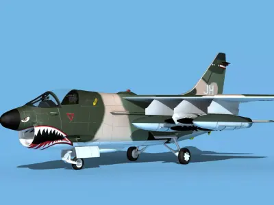 Chance Vought A-7E Corsair II V02 USAF 3D model