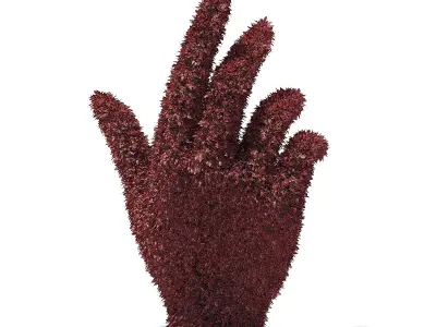 Hand Shaped Red Hedge 3D model