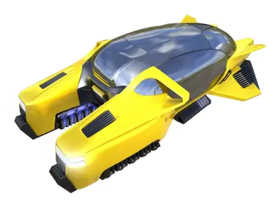 Hover taxi vray 3d model 3D model