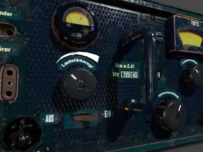 WW2 Radio 20WSd Low-poly 3D model