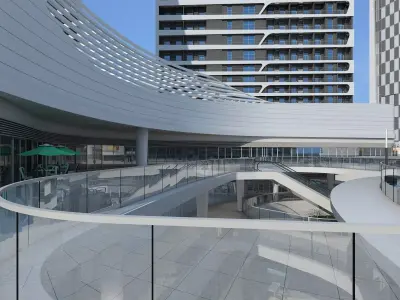 Shopping Plaza 01 3D model