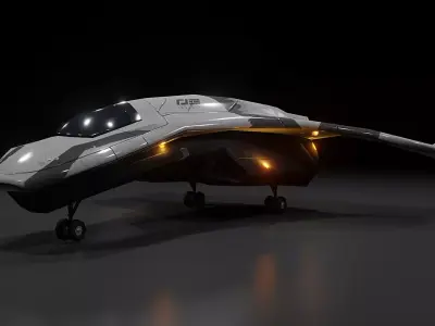 Sporty Spaceship - Game Ready - Low-poly - Mobile Optimized Low-poly 3D model