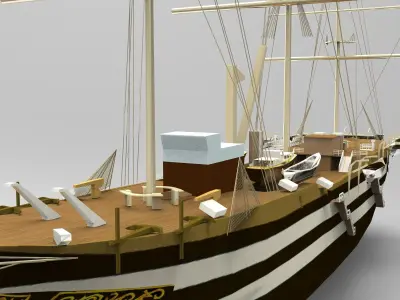 USS Constitution Ship 3D model