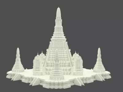 Wat Arun Temple 3D model