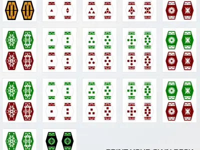 Sabacc Cards and Spike Dice - printable Low-poly 3D model