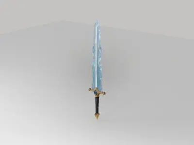 Fantasy Crystal Sword - Premium 3D Model 3D model