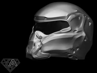 Cybermantis pilot PRO helmet 3D print model
