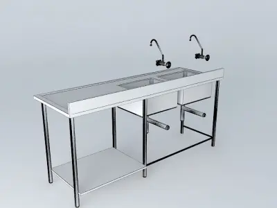 Kit 219 Bench Steel 2 Cubas V2 Alex Marques Free 3D model