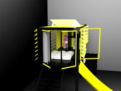 container box with walls 3D print model