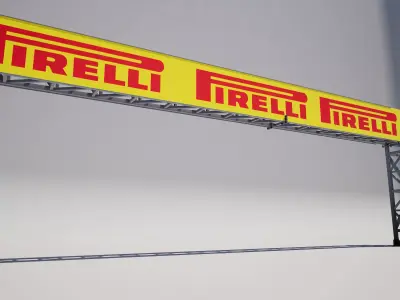 Racetrack Advertising Billboard 3D model
