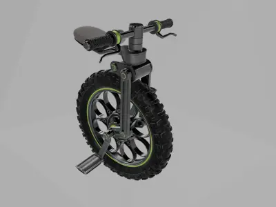 Off road Unicycle Low-poly 3D model