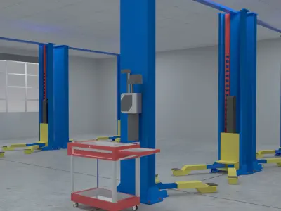 Retail-007 Auto Service 3D model