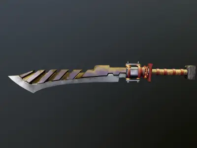Sword game-ready Low-poly 3D model