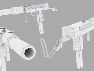 Mac 10 SMG - 3D Model Low-poly 3D model