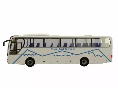 Electric Bus Low Poly Low-poly 3D model