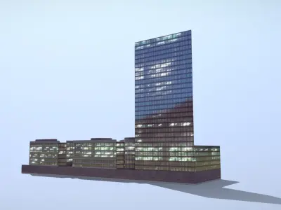 Arlanda Science Tower Low-poly 3D model