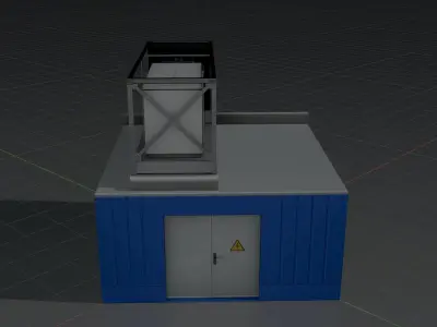 Power storage container 1 Low-poly 3D model
