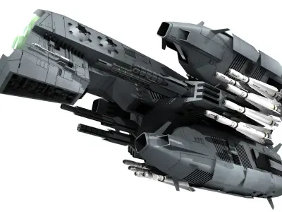 Cerberus Space Drone Low-poly 3D model