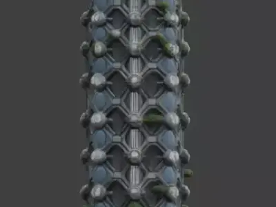 Realistic Solarpunk Architectural Rocket 3D Model Low-poly 3D model