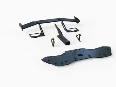 spoiler tuning part bumper kit 3D model