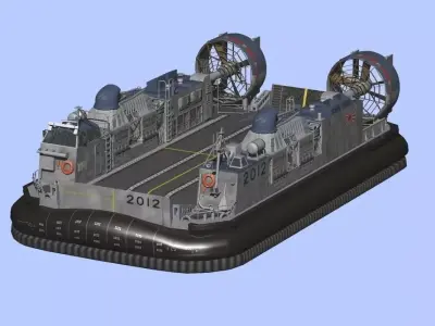 Japan Maritime Self-Defense Force Hovercraft  LCAC 3D model