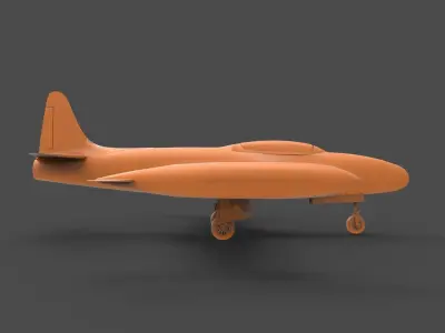 Lockheed T-33 3D print model