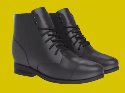 Leather Shoe Boot 3D model