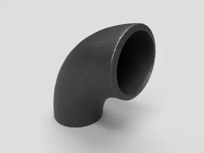 Elbow Pipe Long Radius 2 inches 3D model