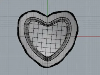  Ciondolo cuore Sweep 2 Free 3D model