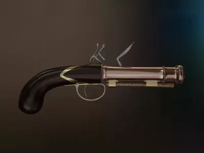 Old Gun Medieval 3D model