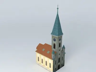 Dunaszerdahelyi Lutheran Church Dunajskostredský evangelický ... Free 3D model