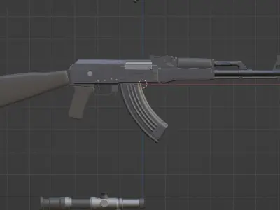 A lot of ak Free 3D model
