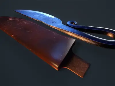 Viking Dagger Low-poly 3D model