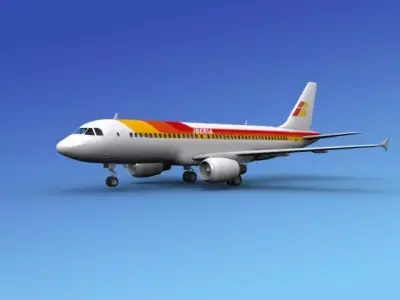 Airbus A320 Iberia  3D model