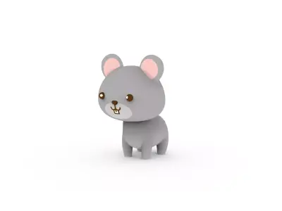 Cartoon Rat v001 character 3D model