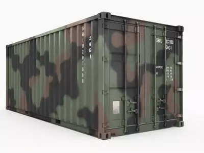 20ft Military Container Camouflage 3D model